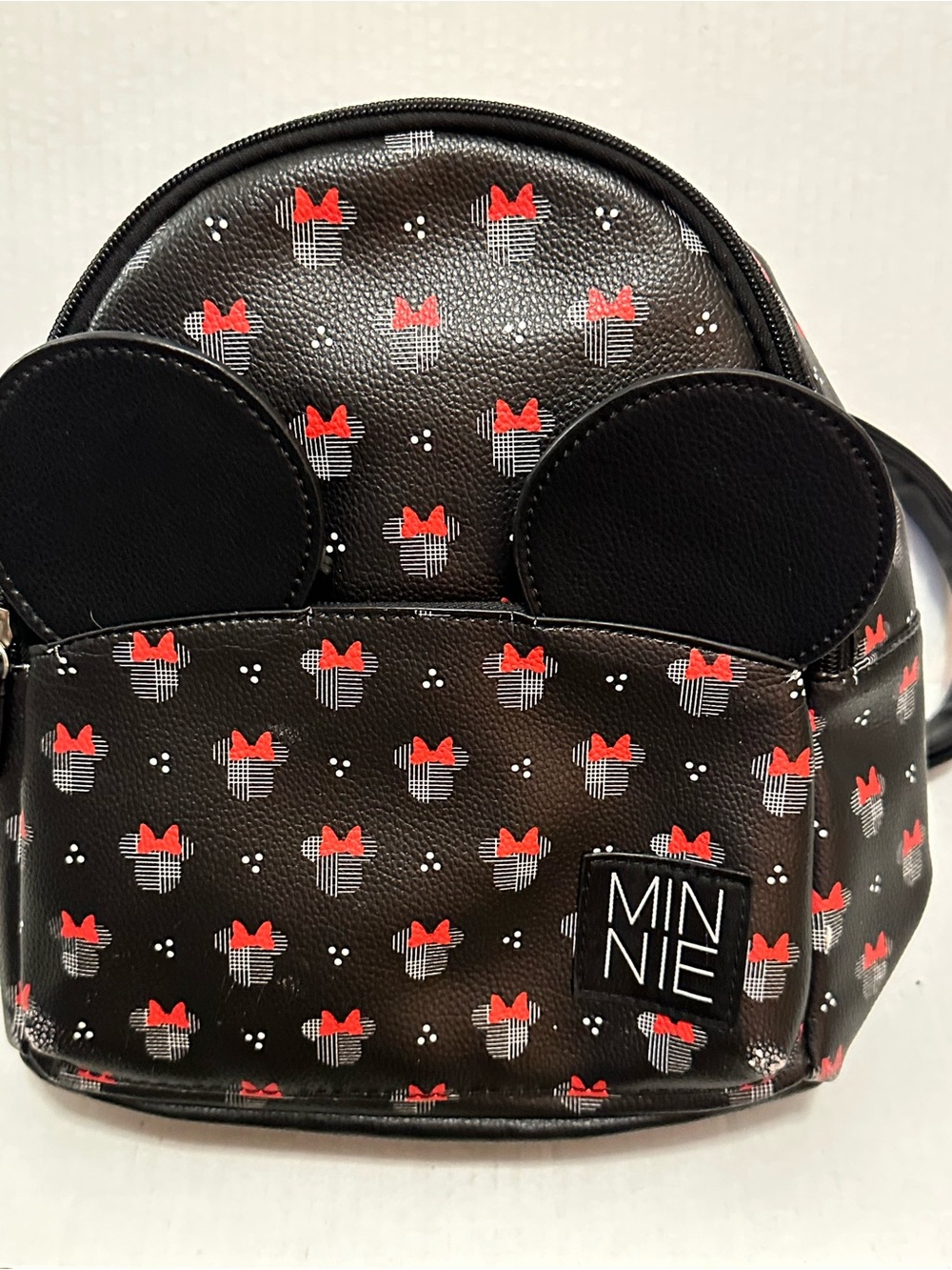 Disney Minnie Mouse DANI Danielle Nicole Backpack Black Red Bow Ears Mini Bag